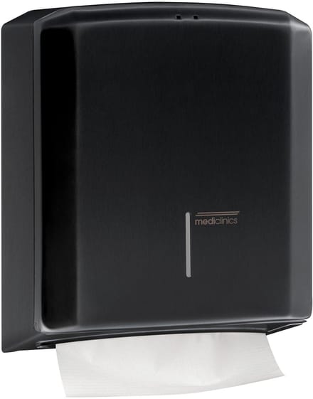 Mediclinics handdoekdispenser zwart