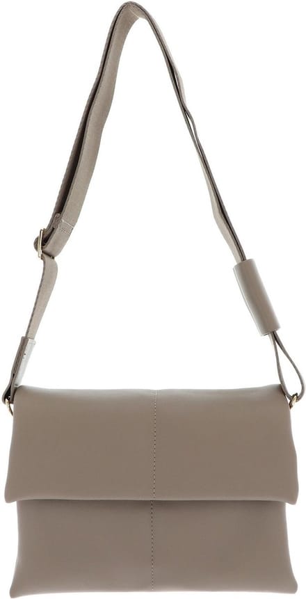 SEIDENFELT MANUFAKTUR Schoudertas Heby Crossbag Light Taupe / Gold