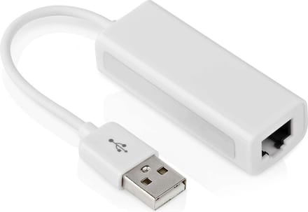 USB 2.0 netwerkadapter - High Speed - 100 Mb/s - Windows - Wit - Allteq