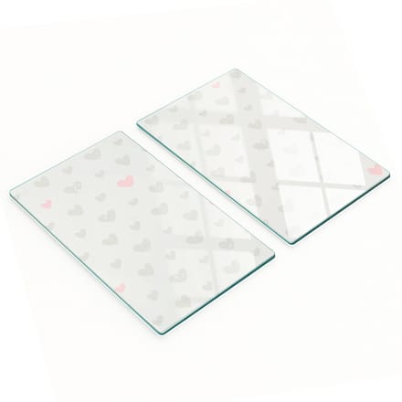 Multifunctionele decoratieve keukenplanken met geharde hartvormige achtergrond, 2x30x52 cm