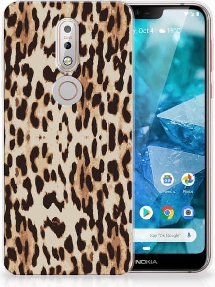 Nokia 7.1 TPU Hoesje Leopard
