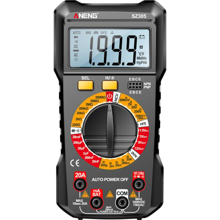 ANENG SZ305 Multimeter Condensator Testers Professionele 1999 Telt Smart Voltmeter Ohm Meter Snel zwart