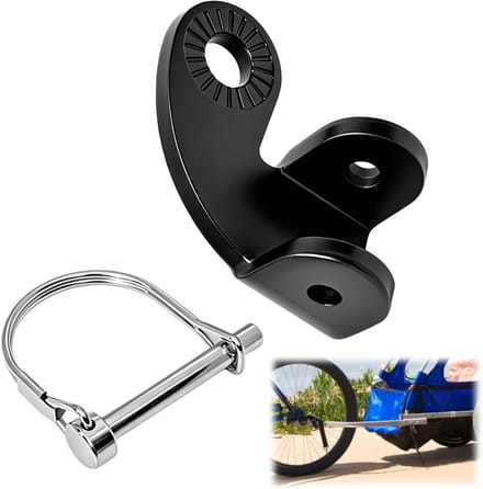 Fietskar koppeling - Zwart - 90° - Roestvrij staal - Fietsaanhanger Koppeling met Borgpen