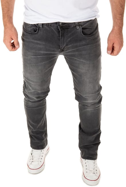 WOTEGA Heren Jeans Justin – Slim Fit – Katoen Stretch – Grijs – 5-pocket