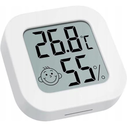 Azaris - Mini Weerstation Binnen - Thermometer en Hygrometer - Compact - Drie Bevestigingsopties - Batterij CR2032