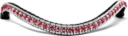 Frontriem Rhinestone Crystal & Pink - Subtile/Cob