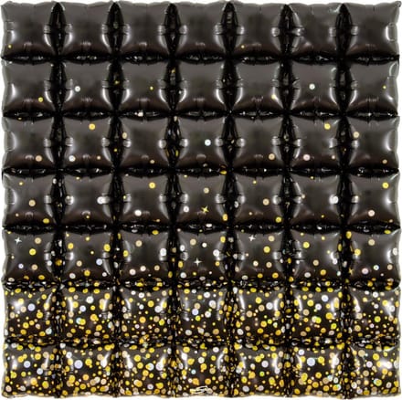 Oaktree - Folieballon Wafel zwart/goud 90 cm
