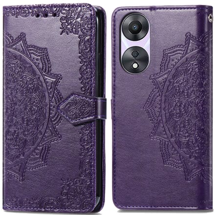 imoshion Hoesje - Geschikt voor Oppo A58 - Mandala Bookcase - Paars