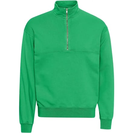 Sweatshirt 1/4 rits Colorful Standard Organic kelly green