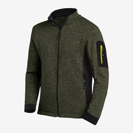 FHB CHRISTOPH Herenvest Tricotfleece 79595 - Olijf-Zwart - S