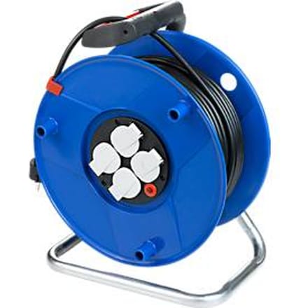 Brennenstuhl Garant Kabelhaspel H05VV-F 3G1,5 (50m zwarte kabel, voor binnengebruik, Made in Germany)