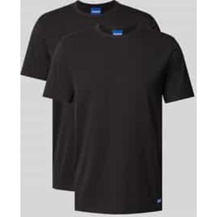 Regular fit T-shirtset van katoenmix model 'NAOLO' in 2-pack
