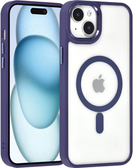 UNIQ Accessory Back Cover - iPhone 15 & 14 Plus - Paars - Slank, MagSafe-ondersteuning