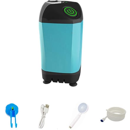 Outdoor Camping Douche Draagbare Elektrische Douchepomp IPX7 Waterdicht met 3 Wateruitgangsmodi Basic blauw