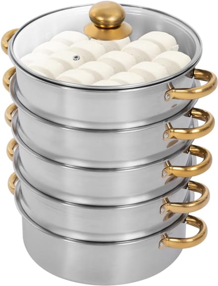 Zyrex® Stoomkoker - Stoomkokers - Stoompan - Zilver - 47cm x 30cm x 26cm