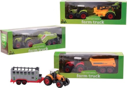 Johntoy Tractor Farm Master Staal 27,2 Cm Groen/geel