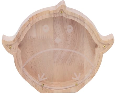 TechKidz, Houten Spaarpot Vogelhoofd Model met plexiglas voorkant, Beige