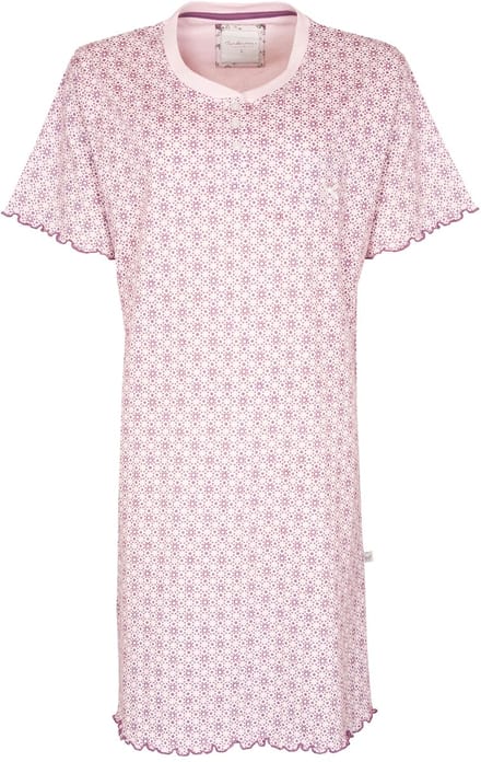 Tenderness Dames Nachthemd - 100% Katoen - Lichtroze - Maat 3XL