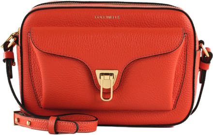 COCCINELLE Leren Schoudertas Beat Soft Camera Bag Gazpacho Oranje