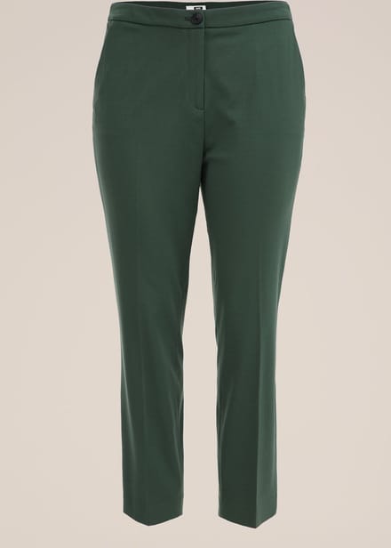 WE Fashion Dames slim fit pantalon met stretch - Curve