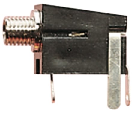 3,5mm Jack (v) inbouw connector - plastic - 3 soldeerpunten / mono
