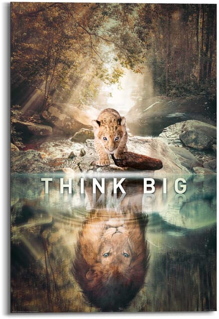 Schilderij Believe in yourself - 90 x 60 - Hout - REINDERS