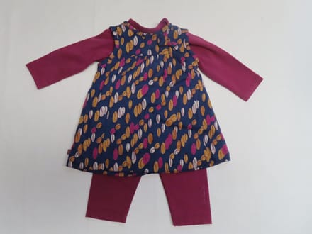 Ensemble - meisje - 3 pack - jurk + tshirt + legging - 3 maand 62