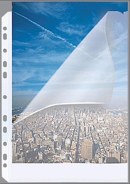 EXXO-HFP #35161 - A4 Ringband Documententas - Top & Links open - Kleurloos - 250 stuks (5 pakken @ 10 stuks)