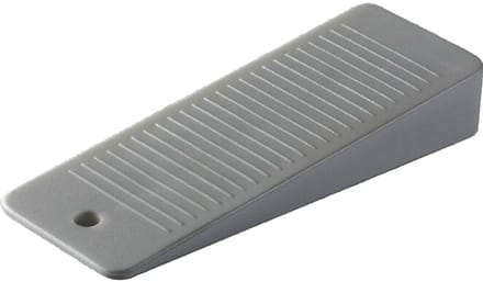 Flexibele siliconen deurstopper - grijs - 9.5x1.6cm - wig-vorm