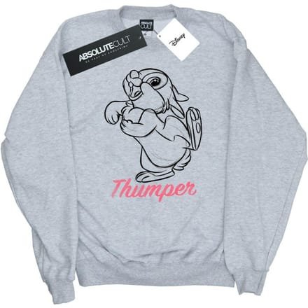 Disney Dames/Dames Bambi Thumper Lijntekening Sweatshirt (Sportgrijs)