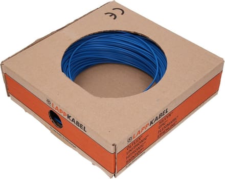 Blauwe Installatiedraad H05V-K 0.5mm Doorsnede 100 Meter Rol