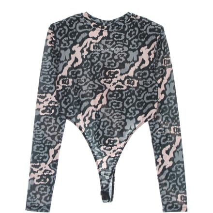 Body Dames Allover Luipaard Body Roze/grijs