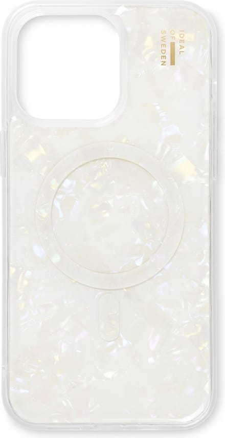 iDeal of Sweden Pearlised Case met magnetische ring geschikt voor iPhone 15 Pro Max White