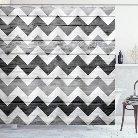 ABAKUHAUS Winkel douchegordijn – houttextuur – 175×180 cm