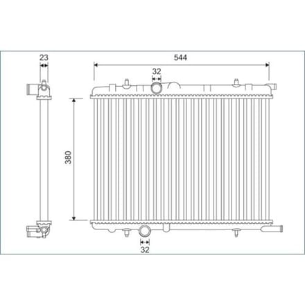 Radiator, motorkoeling VALEO 701124