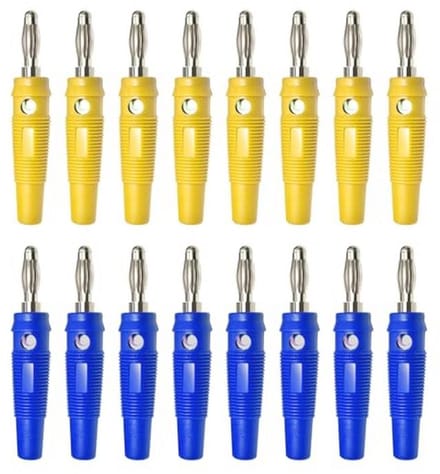 16 Stuks Bananenstekkers 4 mm Connectoren voor Luidsprekers en Hifi Installaties