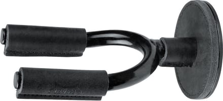 Levy's LVY-FGHNGR-BKBK Black Forged Guitar Hanger with Black Leather