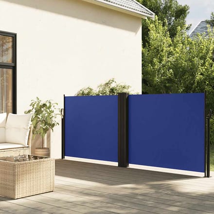 vidaXL - Windscherm - uittrekbaar - 120x1200 - cm - blauw