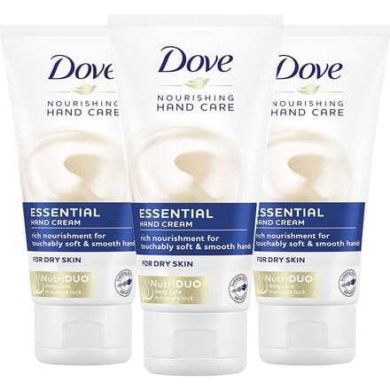 Dove Voedende Handverzorging Essential NutriDUO Handcrème voor Droge Huid 75ml, 3-pack
