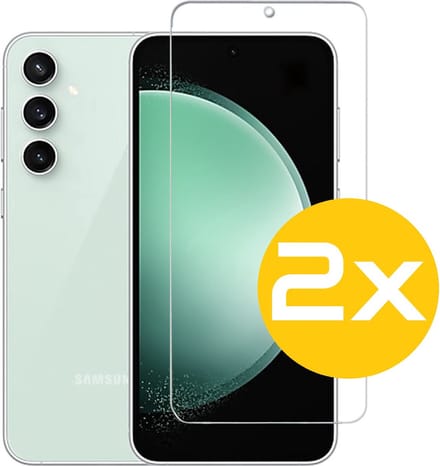 Screenprotector Geschikt Voor Samsung Galaxy S23 FE (Fan Edition) - Glasplaat - Tempered Glass - 2 Stuks