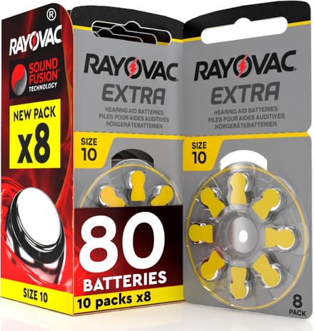Rayovac Extra Advanced 10 Hoorbatterijen PR70 Geel – 80 Stuks