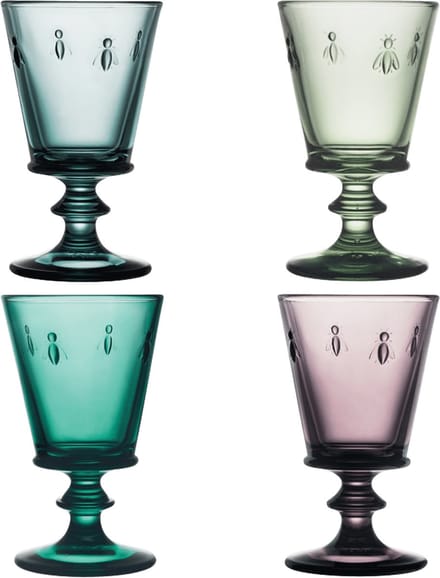La Rochére Abeille couleur -  Water/Wijnglas - 24CL - Set van 4 kleuren