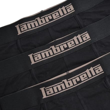 Lambretta Heren Essential Boxershorts (Set van 3) (Zwart)