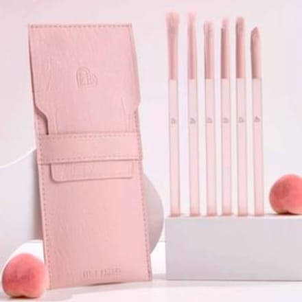 BLJ - Eye Brush Pouch Set - Semi Sugar Peach #Pink - 6pcs