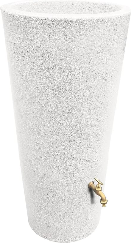 Regenton manhattan rond wit 160L incl. messing kraantje