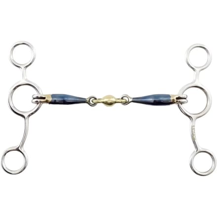 Kaak pessoa double brisure en fer bleu pour cheval Premier Equine