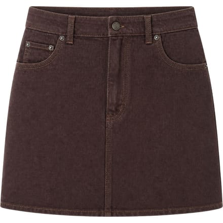 Hoge Taille A-Lijn Denim Minirok met Knopenclosure