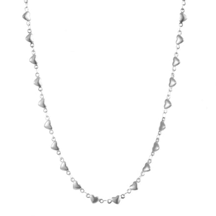 Go Dutch Label Collier bolle hartjes Silver N2226-1