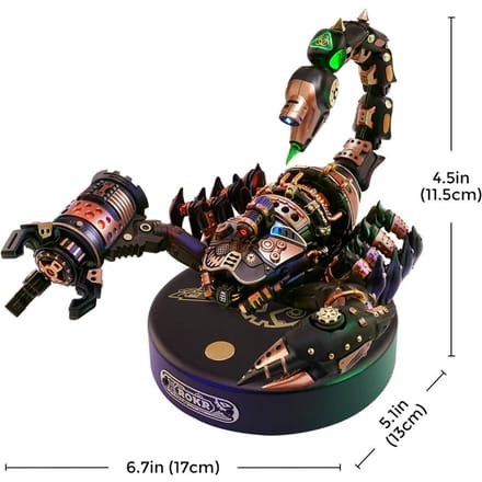 Robotime, 3D DIY Kunststof Bouwpakket Schorpioen/Scorpion, MI04, 17x13x11,5cm