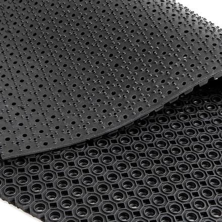 Rubbermat - Rubber ringmat - 100x100cm - Dikte 13mm - Extra zwaar - Deurmat rubber